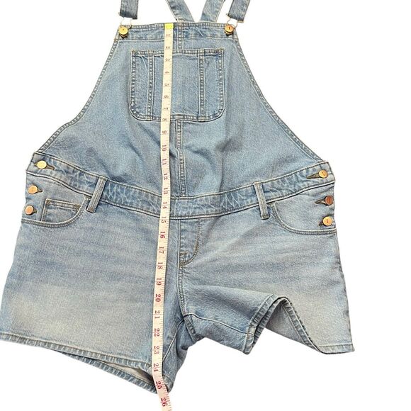 New Isabel Maternity Denim Shortalls Size 6 Romper Shorts Jumpsuit Jeans NWT - Picture 16 of 16